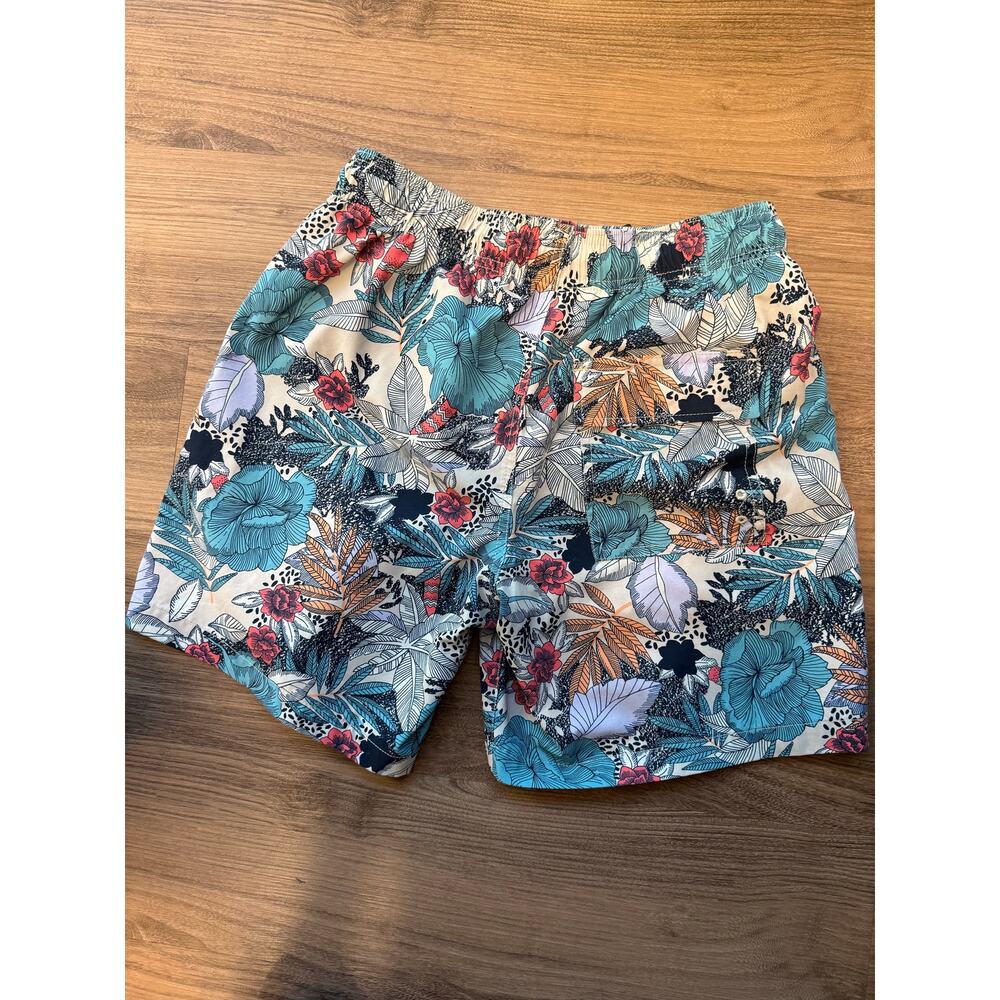 Express Swim Trunks Mens Small Tropical Floral Lined Elastic Waist Beach Shorts